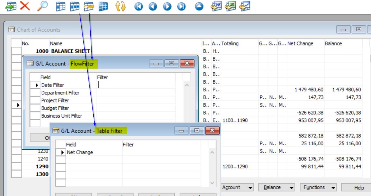 Table Filters