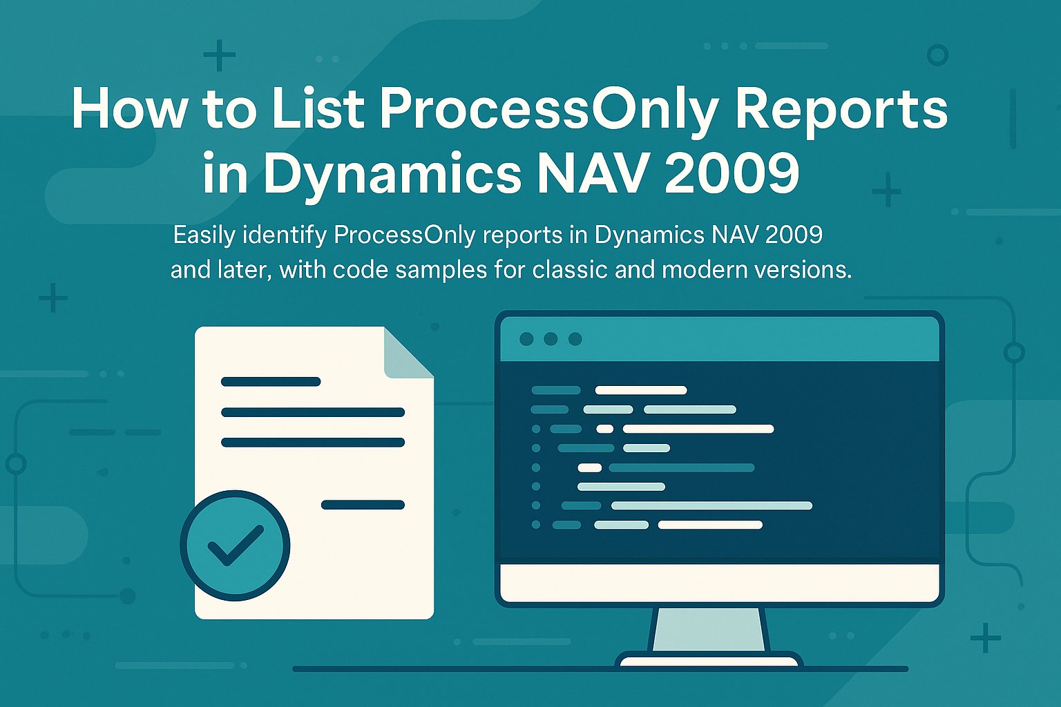NAV 2009 ProcessOnly Reports Listing Example