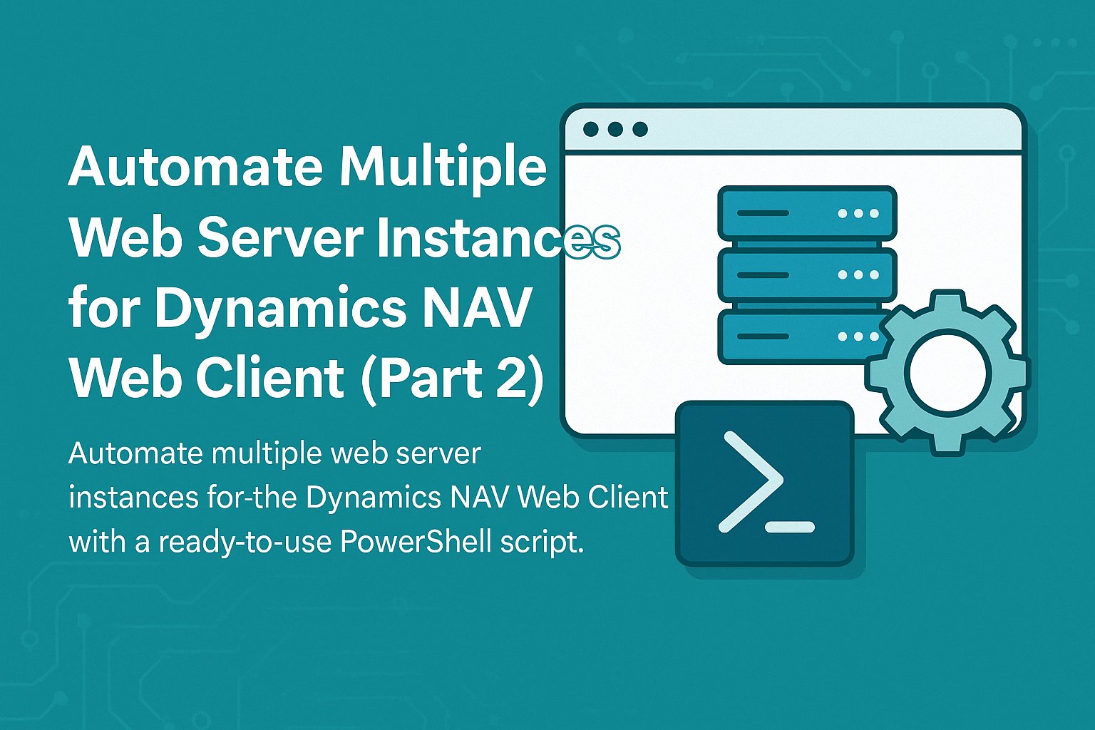 PowerShell automation for Dynamics NAV Web Client instances