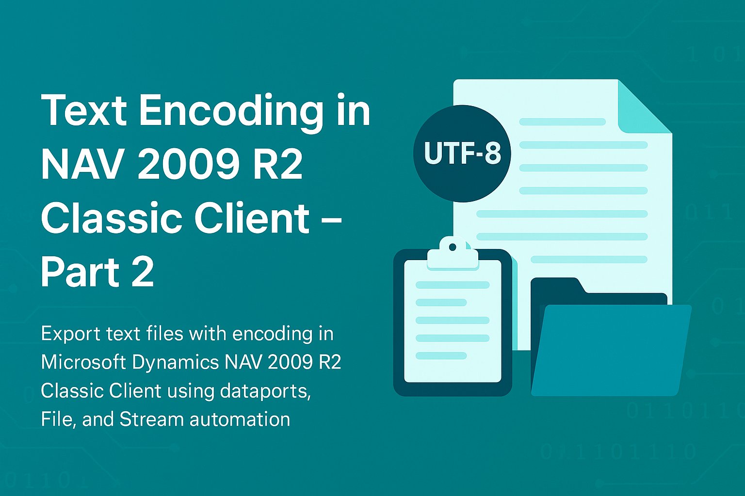 Text encoding export in NAV 2009 R2 Classic Client