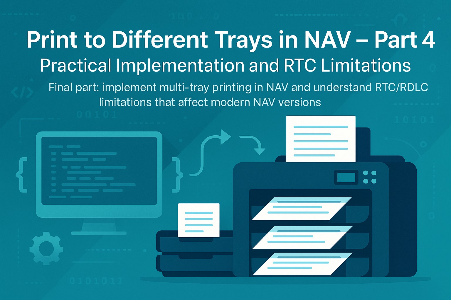 Dynamics NAV print tray implementation and limitations