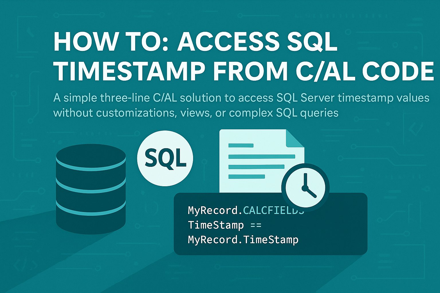 SQL timestamp access in Dynamics NAV C/AL development